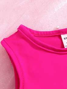 SHEIN Playful Pals Infant/Baby GirlCasual Cat Print Dress