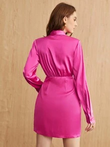 BizChic 女性純色腰間包覆式束腰裙