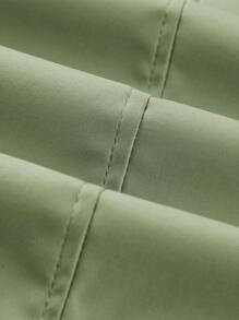 Manfinity Homme Nam Cổ áo tây Có nút Áo khoác Trench - màu xanh lá - Xem 5