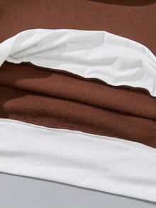 1位男士兩件式暖呢衫,'爸爸和我'主題 - 咖啡棕 - 查看 6