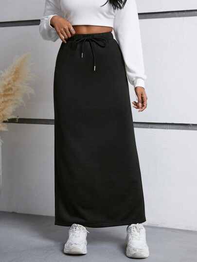 SHEIN Essnce Women's Drawstring Waist Skirt