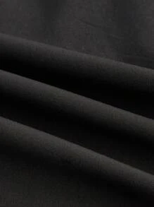 EMERY ROSE 女士大尺碼拼接蕾絲連衣裙 - 黑色 - 查看 3