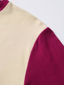 Manfinity Sport Streetwear Men's Long Sleeve Sport T-Shirt With Slogan Print And Color Block Design Long Sleeve Shirt