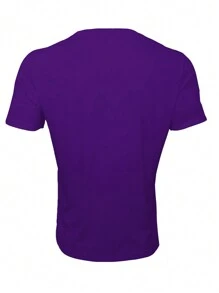 Manfinity Homme Men's Moon Printed T-shirt - Purple - View 2
