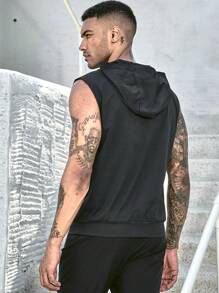 Manfinity Sport Corelite Áo ba lỗ thể thao in chữ Boyfriend Style dành cho nam, áo tập luyện - màu đen - Xem 2