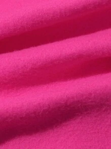 ROMWE MEN Street Life 男士街头风格五角星印花羊毛连帽衫，适合春秋冬季日常穿着、上学 - 玫紅色 - 查看 5