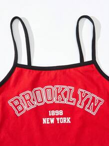 Cami Top & Plaid Pleated Skirt & Crop Sweatshirt - Multicolor - View 3