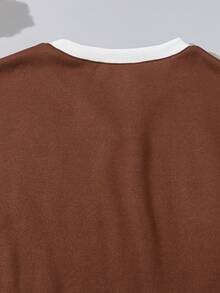 1位男士兩件式暖呢衫,'爸爸和我'主題 - 咖啡棕 - 查看 7