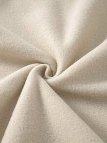 INAWLY Plus Size Women's Fleece Sweatshirt With Slogan Print Pullover Fall Outfit - Khaki - View 5