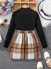 SHEIN 女童肩扣t恤和優雅裙子套裝 - 彩色 - 查看 2