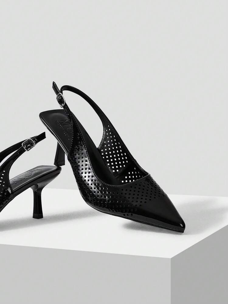 LADIES' HIGH HEEL HOLLOW OUT PUMPS