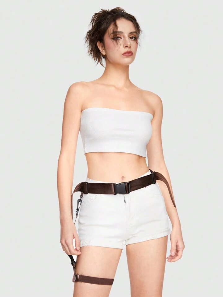 Our Goth 1pc Brown Single Side Leg Garter Belt is such a vibe