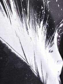 两件套男童休闲羽毛印花连帽卫衣和长裤针织加厚抓绒套装