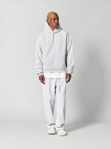 SUMWON 背面带图案印花的混色连帽衫 - 灰色 - 查看 3