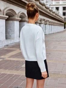 SHEIN Unity Women's Floral Embroidery Cardigan - White - View 2