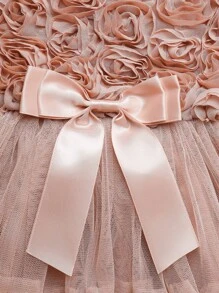 Little Girls' Pink Dress - Pink - View 4