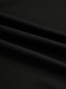 INAWLY 女款純色修身長袖羅紋 T 卹