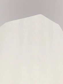 SHEIN Clasi 女士加大號雙排扣羊毛大衣,帶翻領領口 - 米色 - 查看 6