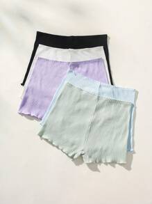 SHEIN Set Of 5 Solid Color Boxer Shorts