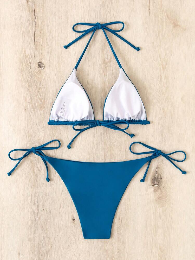 Summer Women's Sparkly Halter Bikini Set Carnival