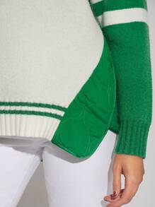 Hauture Number Pattern Turtleneck Sweater