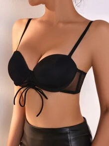 SHEIN Women's Solid Color Thin Straps Bra