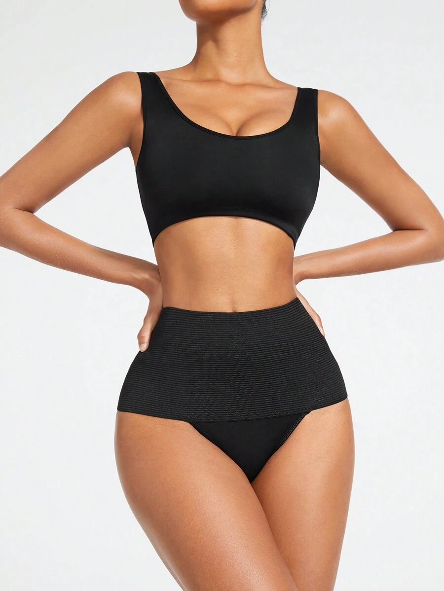 SHAPORA Conjunto De Ropa Interior Moldeadora Para Mujeres - Negro - Ver 1