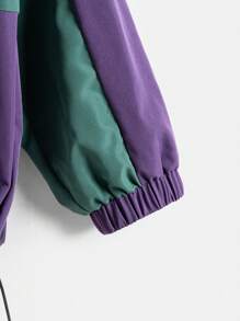 SHEIN EZwear Chaqueta Tejida Con Bloques De Color Para Mujer Talla Grande