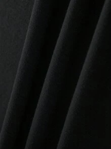 INAWLY Rose Printed Short Sleeve T-shirt - Black - View 4