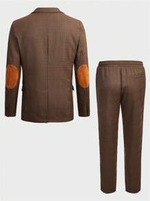 Manfinity VCAY Men Plaid Single Breasted Blazer & Pants Suit Set - Multicolor - View 4