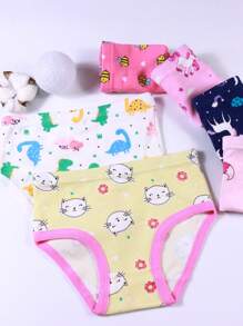 Young Girl 6 Pieces Soft Cotton Underwear Briefs Soft Undies