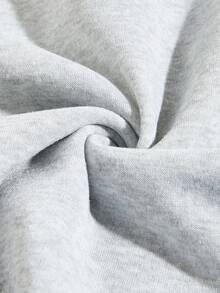 SHEIN EZwear 動物骸骨和字母印花圓領長袖休閒運動衫 - 灰色 - 查看 7