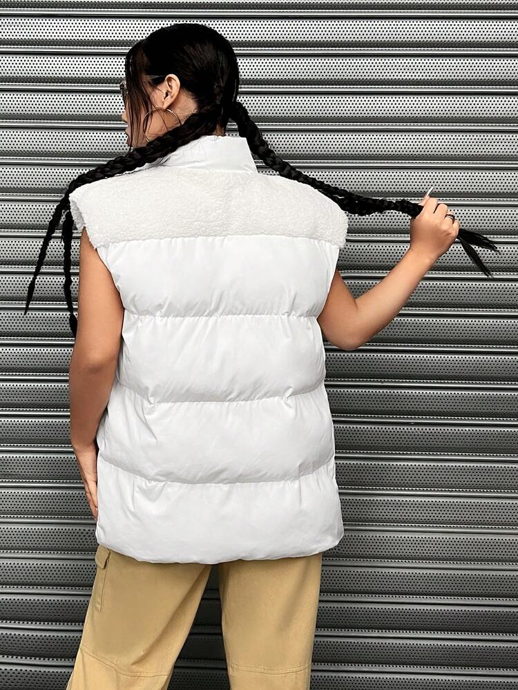 Shearling Spliced Down Vest