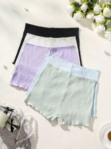 SHEIN Set Of 5 Solid Color Boxer Shorts