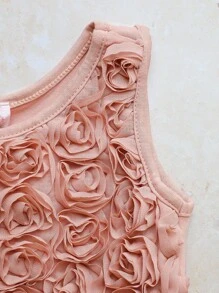 Little Girls' Pink Dress - Pink - View 3