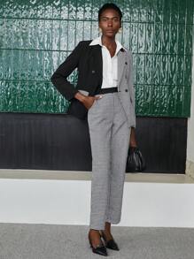 BizChic 女式高腰格紋西裝褲