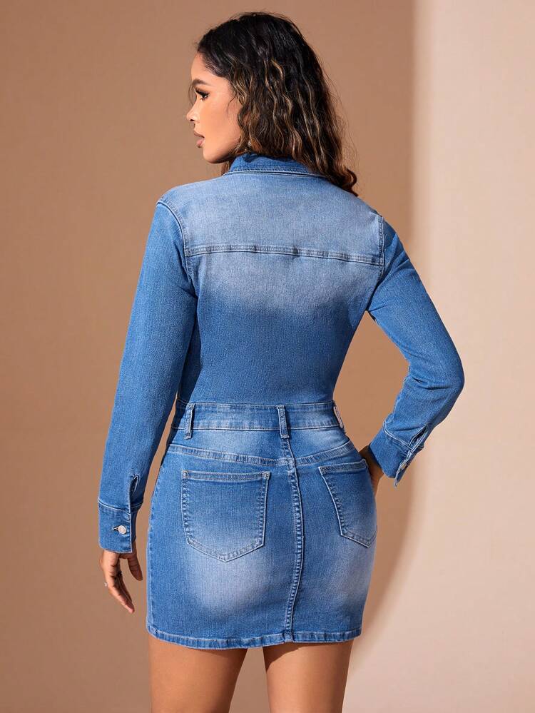 Women's Short Denim Shirt Dress