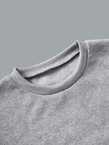 SHEIN Unity Của phụ nữ Màu xám Áo nỉ Và Quần thể thao Bộ - Xám - Xem 3