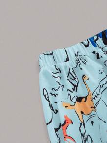 Flirla Kích thước lớn Của phụ nữ In Váy Với Sọc - Màu xanh lam - Xem 4