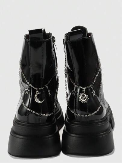 Fairycore 2 pièces Décoration de chaîne de style gothique avec étoiles/soleil/lune pour chaussures et bottes, automne, Halloween