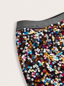 SHEIN Clasi Plus Sequin Bodycon Skirt - Multicolor - View 4