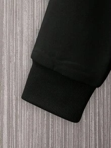 Manfinity Homme Nam 2 trong1 Áo nỉ có mũ Với In thư Và Dây rút - Màu Xám nhạt - Xem 3