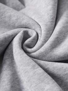 SHEIN Unity 女士簡約純色連帽衛衣和運動長褲套裝 - 灰色 - 查看 7