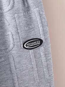 SHEIN Tween Boy Letter Texture Fabric Sweatshirt, Sweatpants And Backpack Multi-Piece Set Chic Outfits For Autumn/Winter