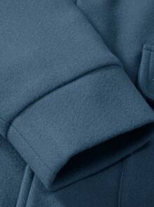 Manfinity Homme Nam Giải trí Áo khoác Với Flap túi Và Nút Khép kín - Màu xanh bụi bặm - Xem 7