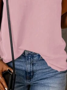 SHEIN EZwear Plus Size Women's Mesh Contrast Cami Top