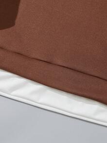 1位男士兩件式暖呢衫,'爸爸和我'主題 - 咖啡棕 - 查看 8