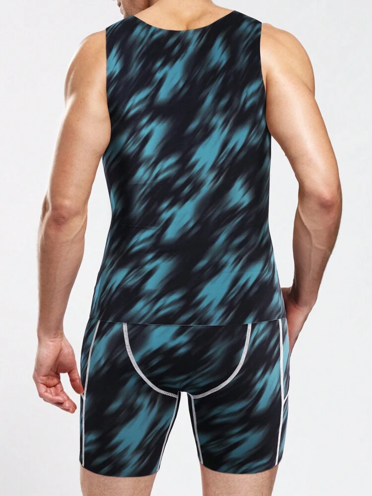 Men's Tie-dye Body Shaping Clothes Set