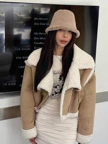 DAZY Minimalist Warm Bucket Hat - Khaki - View 6