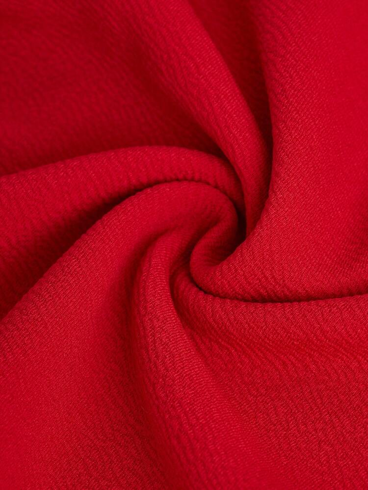 Teen Girls' Elegant Splice Hem Pleated Dress With Button Front